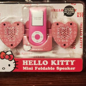 Hello Kitty Portable Speakers by Sanrio for Ipod, MP3, CD or DVD