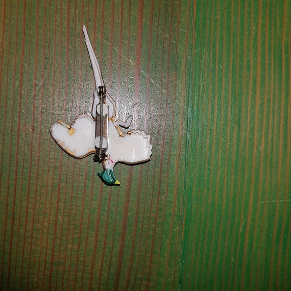 Exotic Pheasant Bird of Paradise Brooch Pin Rhineston