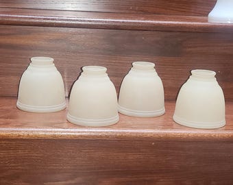 Smal Bell Glass Shades, Honey Color, for Pendants, Sconce,  Chandelier 4.5" Tall,  4.625" Bottom Opening, 2.125" Fitter Opening 4 Available