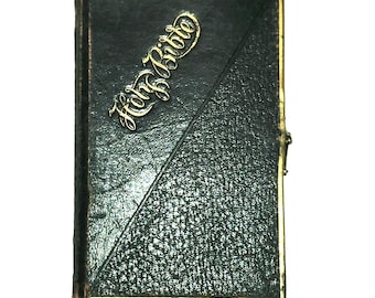 Victorian Era Pocket Bible with Brass Cover Guard Frame and Clasp.  Inscribed 1871, Eyre & Spottiswoode Publishing, 800 pages 5.5" x 3.5"
