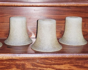 Tulip Shaped, Glass Shades 6" Bottom Opening, 5.25" Tall, 3.375" Diameter Top with 1.625" Fitter Opening, Light Bronze w Subtle Speckles