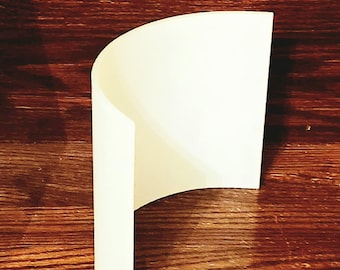 Curved White Satin Glass Shade Replacement for Wall Sconces SEVEN Available Mint Condition