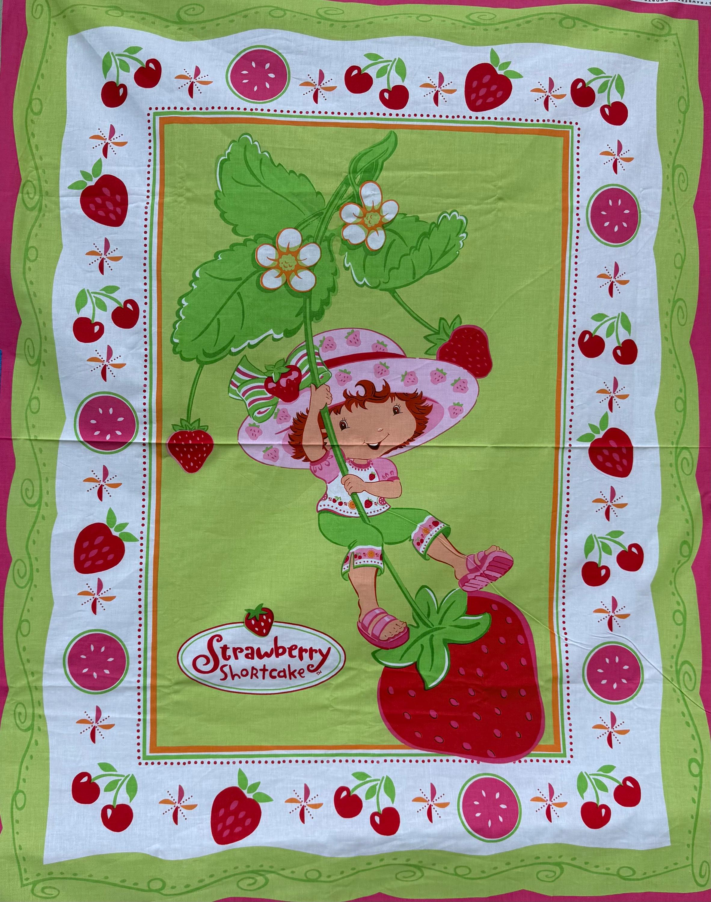 VINTAGE 2004 Strawberry Shortcake (spectrix) Fabric Panel - 36” X