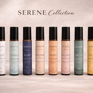Serene Aromatherapy Roll-On Collection: Natural Essential Oils for Calm, Sleep, Focus Complete Collection
