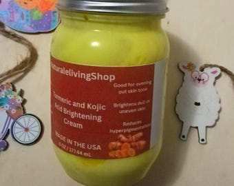 Crema corporal iluminadora de cúrcuma y ácido kójico