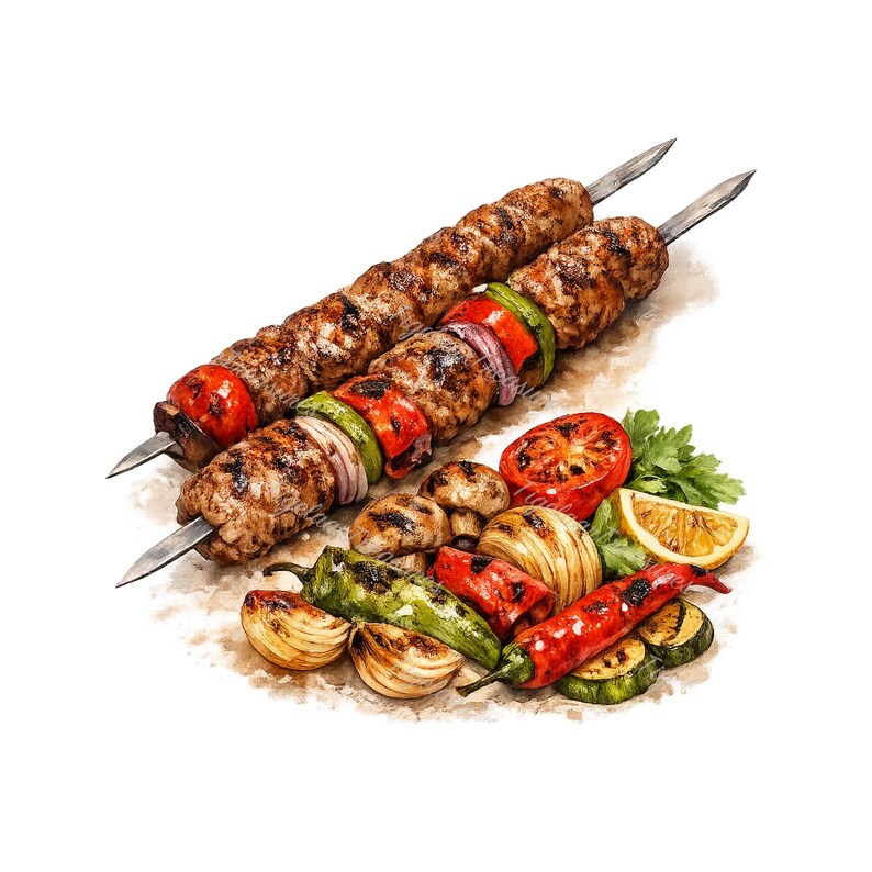 20 Turkish Food Clipart – Delectable Watercolor Png Collection, Ethnic ...