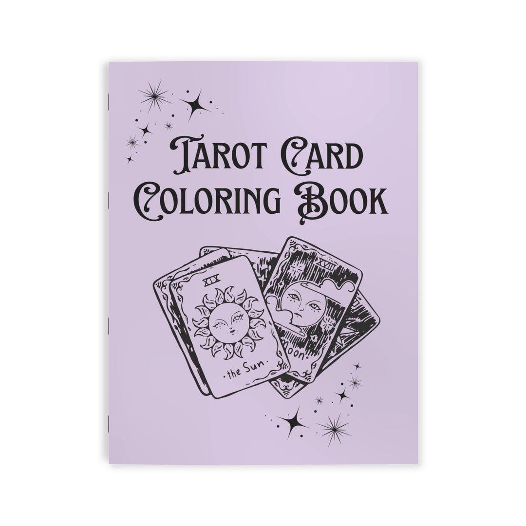 Tarot Card Coloring Book | Mystical Tarot Illustrations, Celestial ...