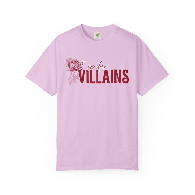 I Prefer Villains T-Shirt | Dark Romance Book Lover Comfort Colors Tee image 13