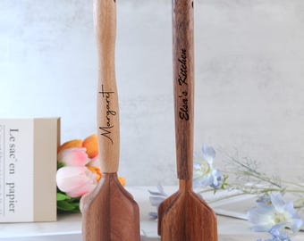 Personalized Ground Meat Chopper, Handmade Wooden Meat Crumbler, Non-Scratch Hamburger Meat Chopper for Non-Stick Pans
