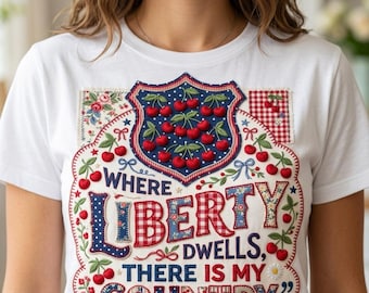 Patriotic Quote PNG, Americana Folk Art Sublimation, Independence Day Graphic (Digital Download)