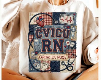 CVICU Nurse PNG & SVG, Critical Care Cardiovascular Nurse, RNDesign