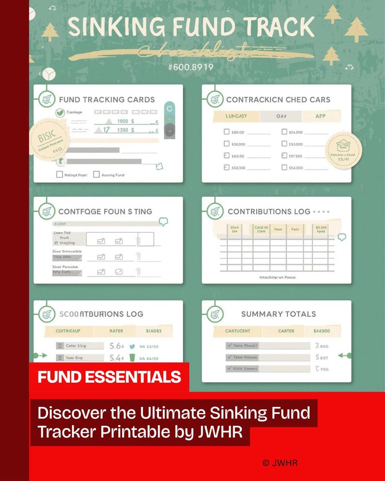 Sinking Fund Tracker Printable PDF | Savings Fund Planner | Holiday Fun ...