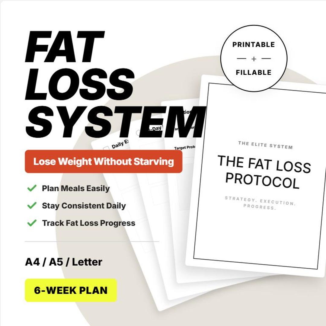 Calorie Tracker Printable Fillable PDF | Weight Loss Planner Daily Food ...