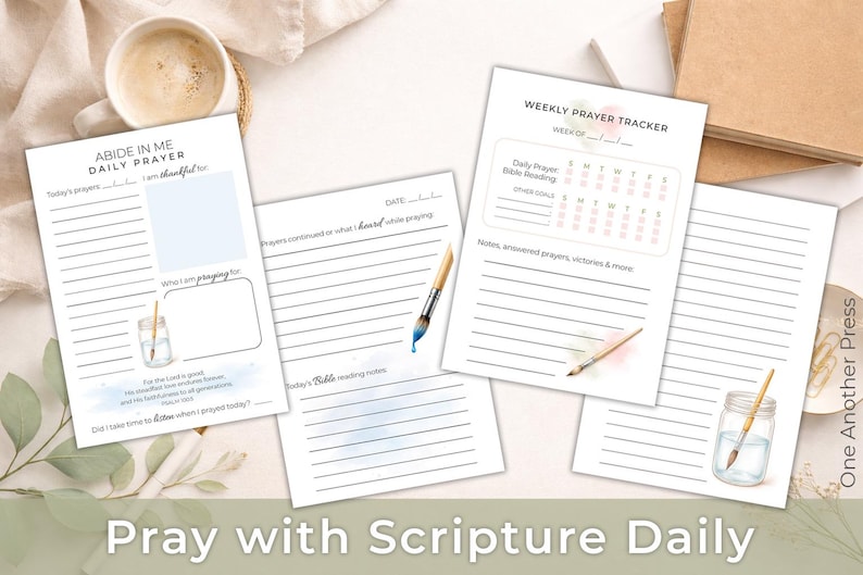 Christian Prayer Journal | Daily Bible Study, Faith Planner (A4, A5 ...