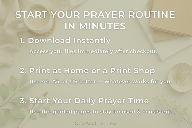 Christian Prayer Journal | Daily Bible Study, Faith Planner (A4, A5 ...