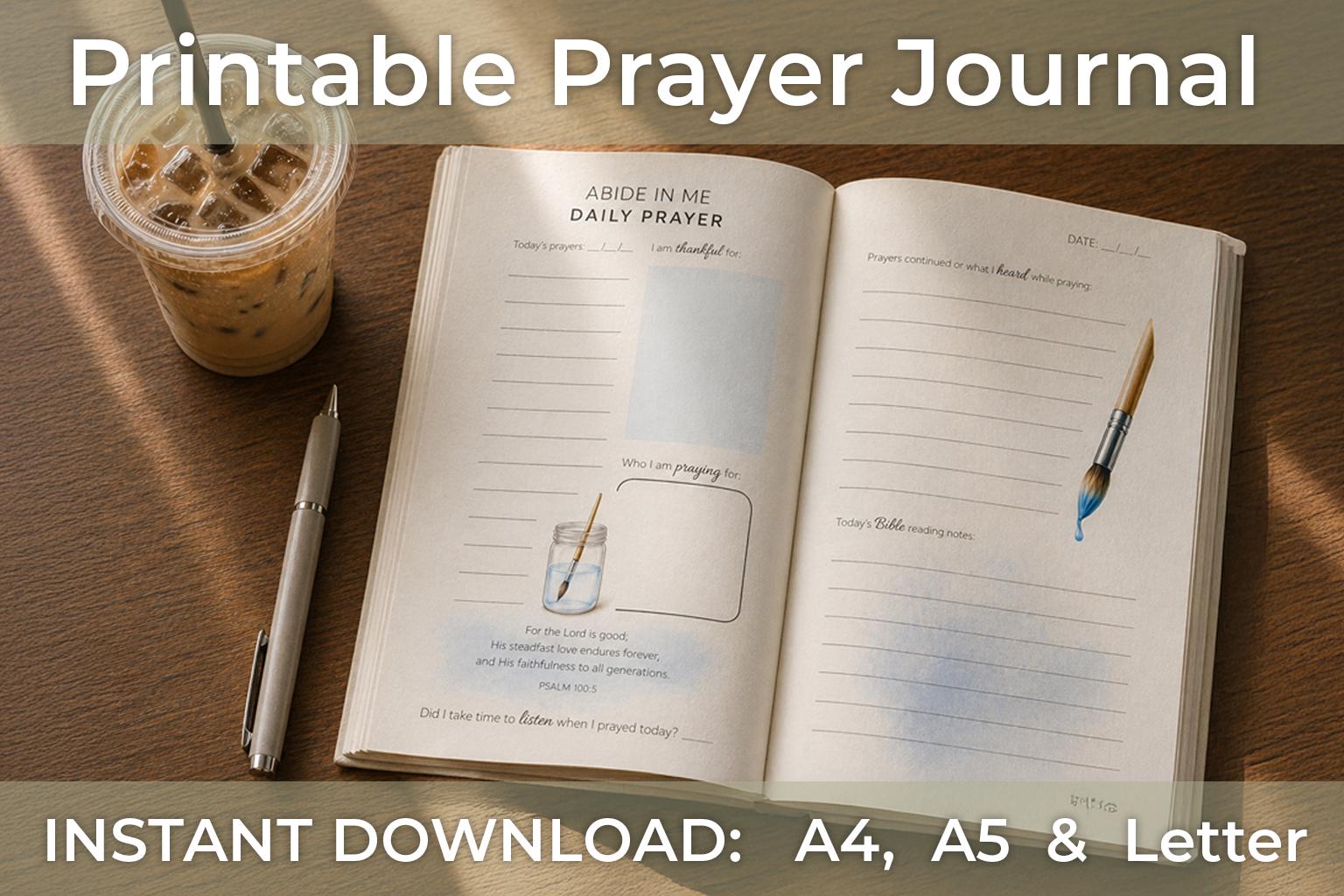 Christian Prayer Journal | Daily Bible Study, Faith Planner (A4, A5 ...