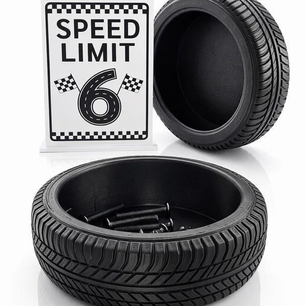 Realistic Tire Tread Bowl | Race Car Party Centerpiece, Candy Dish