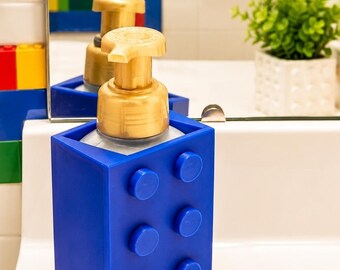 Building Brick Soap Holder | Bath & Body Works Foaming Hand Soap Holder | Fun Bathroom Decor | Kids LEGO inspired Bathroom Accessory
