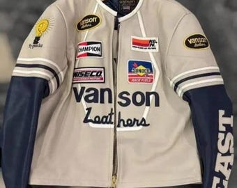 Vanson Leathers  Star Leather Racing Jacket Motorsport Streetwear Leather Gear