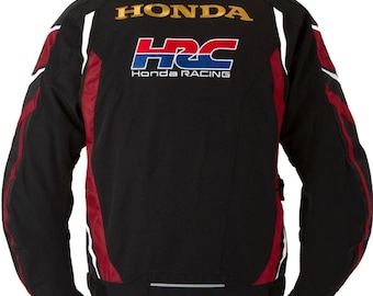Honda HRC Racing Mesh Motorcycle Breathable Riding Jacket with Summer Motorbike Protective Gear