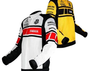 Yamaha Racing MotoGP Motorcycle Jacket, Biker Streetwear Coat