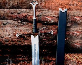 Handmade Anduril Sword of Aragorn, Viking Master Sword Replica, Personalized Men Gift for boyfriend husband Cosplay Prop