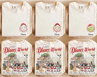 Comfort Colors® Disneyworld Mickey And Friends Xmas Shirt, Florida Holiday Trip Tee, Disney Family Christmas Vacation Tee, Christmas Gift
