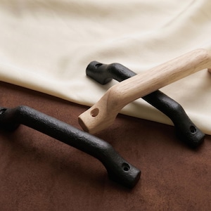 Minimalist Natural Wood Cabinet Pulls Modern Oak Drawer Handles Scandi Style Wardrobe Furniture Knobs