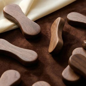 Massivholz Schubladenknauf, Mid Century Modern Schrankgriff, Naturholz-Schrankknopf, Minimalist