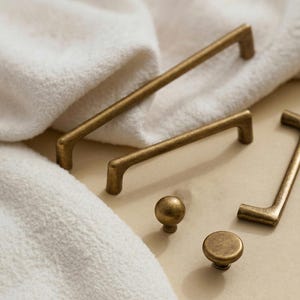 Antique Gold Cabinet Handles Drawer Pulls Vintage Kitchen Door Hardware - Home Decro