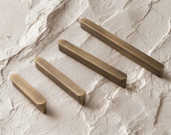 Modern Minimalist Cabinet Handle | Solid Brass Drawer Pull