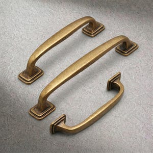 Antique Gold Cabinet Handles Drawer Pulls Vintage Kitchen Door Hardware 96mm 128mm