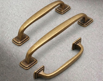 Antique Gold Cabinet Handles Drawer Pulls Vintage Kitchen Door Hardware 96mm 128mm