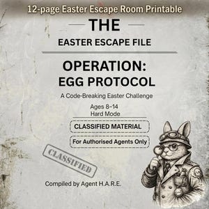 Easter Escape Room for Older Kids | Hard Mode Printable Clues (Digital Download)