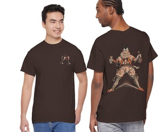 Jester Clown Graphic Tee (Rust & Tan Colorway) | Vintage Illustration Print