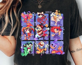Camiseta de The Amazing Digital Circus, sudadera con personajes de TADC, regalo para fans del circo, sudadera con capucha temática de circo, regalo de cumpleaños de anime para niño o niña.