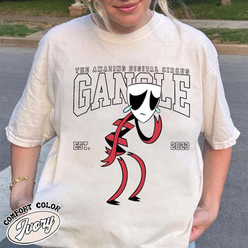 The Amazing Digital Circus T-shirt, TADC Jax Pomni Characters Shirt, Cute Circus Fan Gift Hoodie, Anime Style Cartoon Tee for Boys Girls image 4
