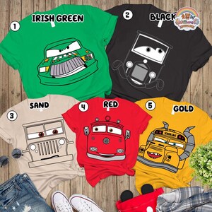 Camiseta de disfraz de Halloween de Disneyland Cars, camiseta de Rayo McQueen, camiseta a juego del grupo Cars, camiseta de Halloween a juego, camiseta para fiesta de Halloween imagen 3