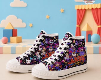 Personalized The Amazing Digital Circus Sneakers, Custom TADC Sneaker Shoes, Back To School Gift, Digital Circus Birthday Gifts