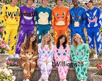 Anime kerstkostuums, sweatshirt met capuchon, Halloween-cosplayoutfit met personages, Charizard Pikachu loungewear, kerstcadeau voor gamers
