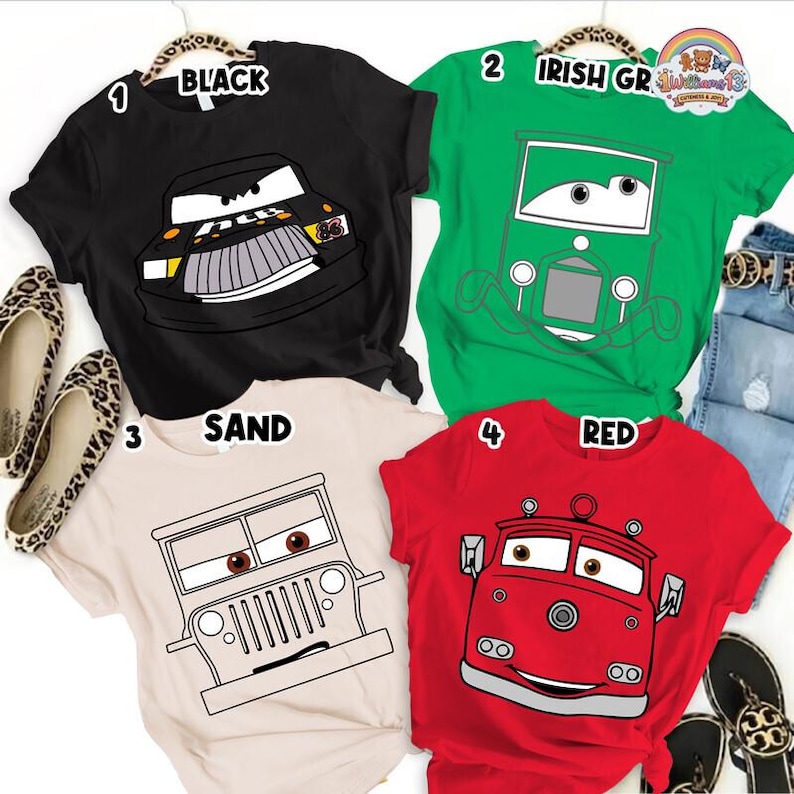 Camiseta de disfraz de Halloween de Disneyland Cars, camiseta de Rayo McQueen, camiseta a juego del grupo Cars, camiseta de Halloween a juego, camiseta para fiesta de Halloween imagen 1