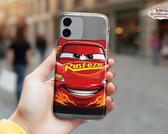 Etui na telefon Auta Zygzak McQueen, etui na telefon Disneyland Pixar, ochraniacz samochodowy Rust-Eze, akcesoria Disneyland Auta, prezent dla fana filmu