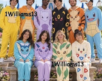 Personagekostuum jumpsuit pyjama, bijpassende familiepyjama's, Dragonite Charizard kerstkostuums, Halloween jumpsuit, anime cosplay cadeau