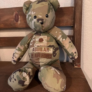 Handmade Military Uniform Memory Bear