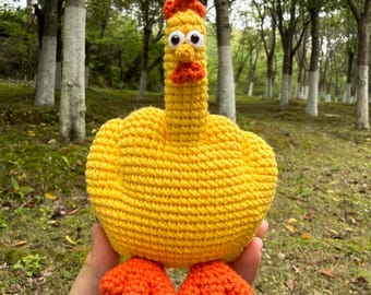 Muttertagsgeschenk für Hühnerliebhaber | Handgemachtes gehäkeltes Huhn Plüsch | Niedliches Amigurumi Spielzeug
