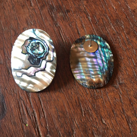 Abalone shell earrings - image 2