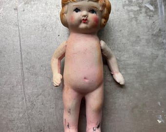 vintage ceramic doll 5” made in Japan