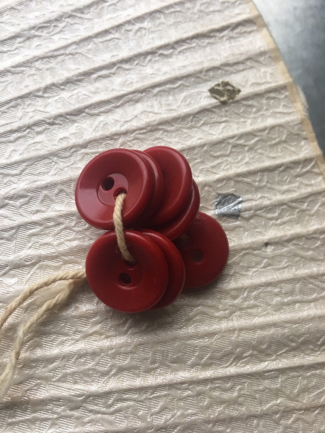 Vintage Buttons Earthy Red (7) .50 Inch - Etsy