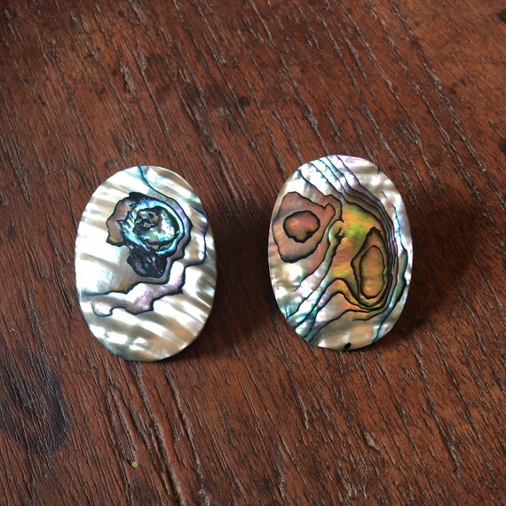 Abalone shell earrings - image 1