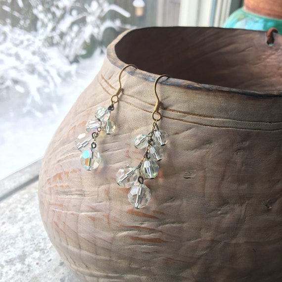 Crystal dangle earrings - image 2